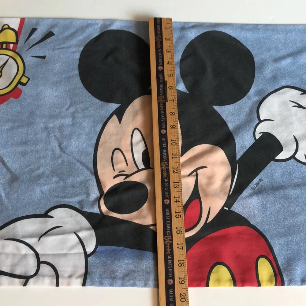 Mickey Mouse Pillowcase Vintage Mickey Bedding Mickey VTG sleeping pillowcase